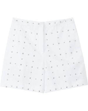 Fabiana Filippi Stud-Detail Tailored Short - White