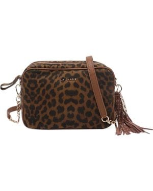 La Carrie Lio Leopard-Print Cross Body Bag - Brown