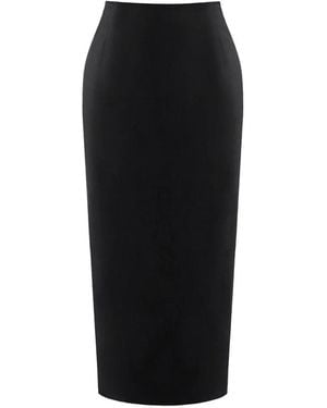 POST MERIDIEM Peplum Maxi Skirt - Black