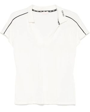 Liu Jo Piqué Polo Top - White