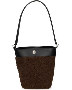Lacoste Bolso Bombonera Bliss Pequeño Con Placa Del Logo Y Textura De Tejido Polar - Negro