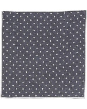 Eleventy Polka Dot Pocket Square - Grey