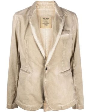 Uma Wang Jane Contrast-Stitch Blazer - Natural