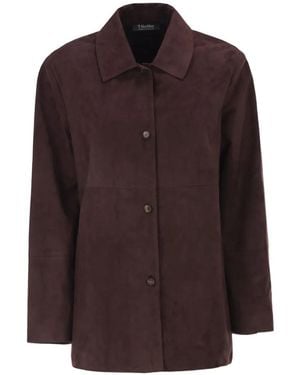 Max Mara Panelled Suede Jacket - Brown
