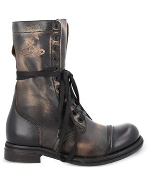 Vivienne Westwood Parachute Orb Lace-Up Boots - Black