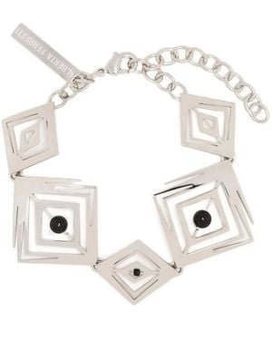 Alberta Ferretti Bracelet À Design Géométrique - Blanc