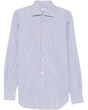 Kiton Striped buttoned shirt - Weiß