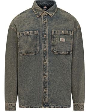 Dickies Distressed Denim Shirt - Grey