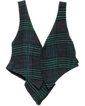 Yohji Yamamoto Chino Box Detail Vest - Green
