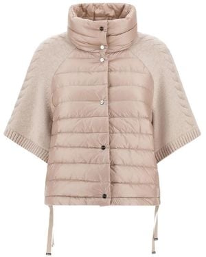 Herno Resort Quilted Cable-Knit Jacket - Natural
