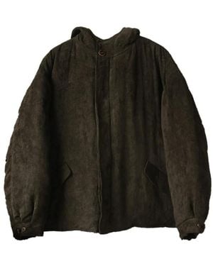 AVIVA JIFEI XUE Padded Linen-Velvet Parka - Black