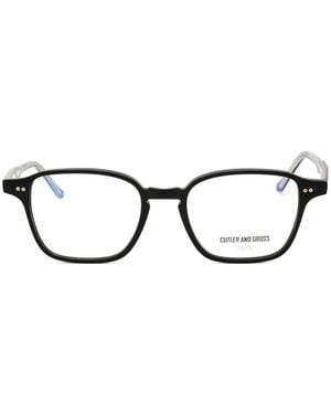 Cutler and Gross Rectangle-Frame Glasses - Black