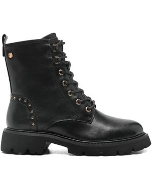 Carmela Lace-Up Boots - Black