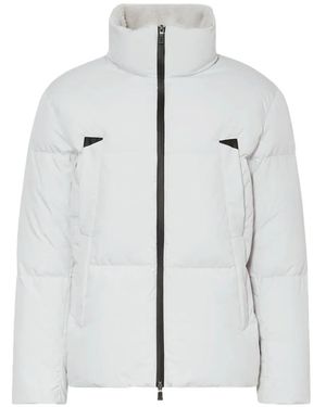 Herno Plumífero Con Botones - Gris
