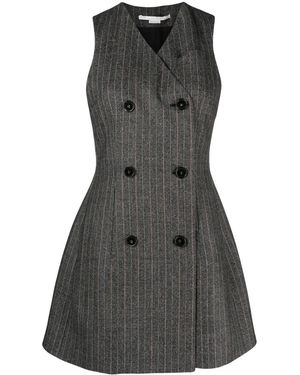 Stella McCartney Double-Breasted Pinstripe Minidress - Black