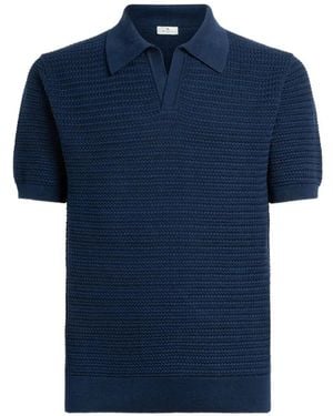 Etro V-Neck Short-Sleeved Knitted Jumper - Blue