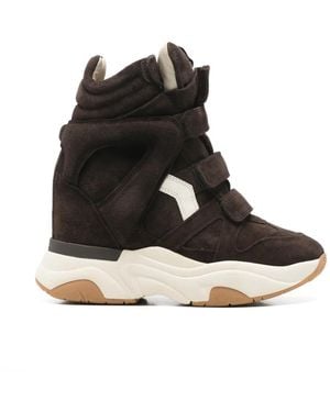 Isabel Marant Balskee Touch-Strap Wedge Trainers - Black