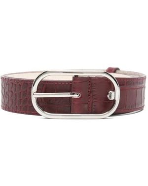 Herskind Bordeaux Oval-Buckle Belt - Red