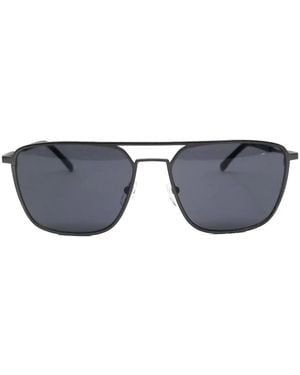 Lacoste Double-Bridge Rectangle-Frame Sunglasses - Grey