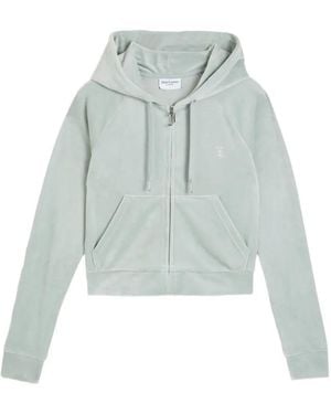 Juicy Couture Diamanté Velour Hoodie - Blue