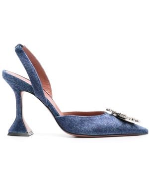 AMINA MUADDI 95Mm Begum Slingback Pumps - Blue