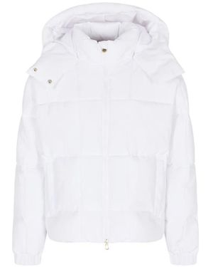 EA7 Hooded Quilted Jacket - White