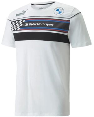 PUMA Bmw Motorsport Logo-Print T-Shirt - White