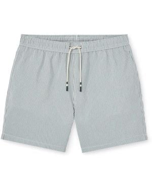 Hartford Striped Swim Shorts - Blue