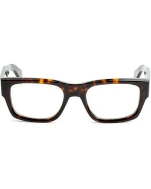 Cutler and Gross Rectangle-Frame Glasses - Brown