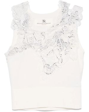 Ermanno Scervino ビジュートリム トップ - ホワイト