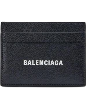 Balenciaga Leather Logo Cardholder - Black