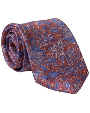 Elizabetta Catania Floral-Print Tie - Black