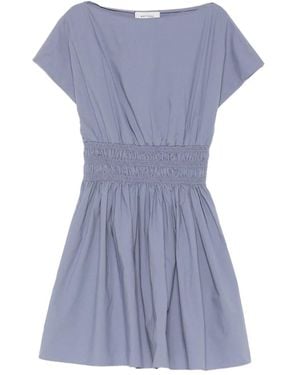 Matteau Shirred Waist Mini Dress - Blue