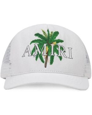 Amiri Baseballkappe Mit Palmen-Stickerei - Weiß