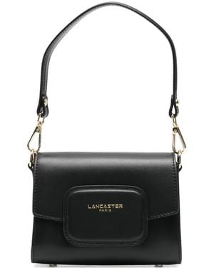 Lancaster Mini Logo-Print Foldover Tote Bag - Black