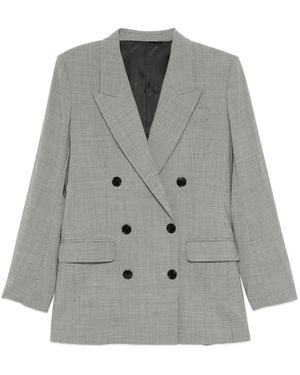 Isabel Marant チェック ダブルジャケット - グレー
