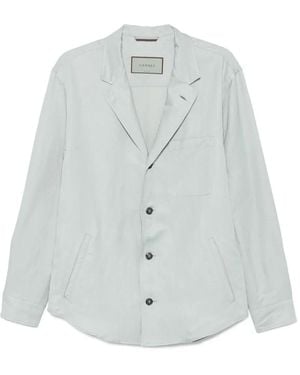 Canali Patch-Pocket Shirt Jacket - Blue