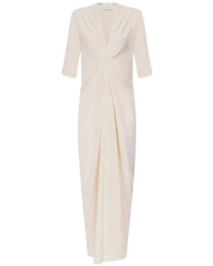 Loulou de Saison Willa Gathered Maxi Dress - White