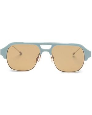 Thom Browne Pilot-Frame Sunglasses - Natural