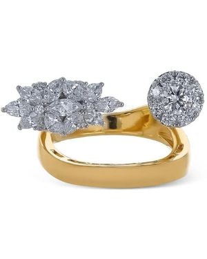 YEPREM Bague Golden Strada Ornée De Diamants - Metallic