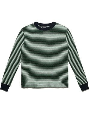 Mainless Striped Long-Sleeve Top - Green