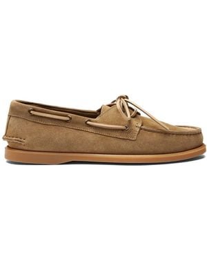SCAROSSO Morgan Boat Shoes - Brown