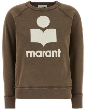 Isabel Marant Sweatshirt mit Logo-Stickerei - Braun