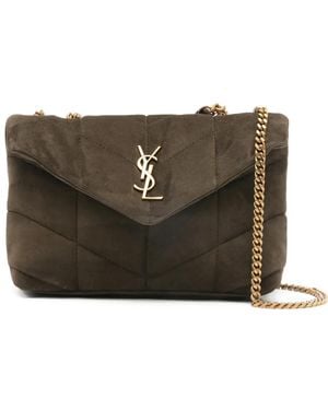 Saint Laurent Puffer Toy Quilted Shoulder Bag - Brown