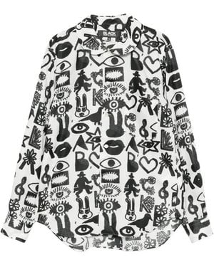 COMME DES GARÇON BLACK Graphic-Print Shirt - White