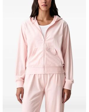 Guess Hoodie Zippé Loren À Logo Embossé - Pink