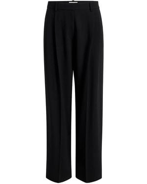 KHAITE Belt-Loops Pleated Pants - Black