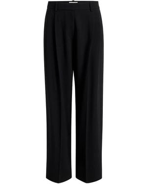 KHAITE Belt-loops Pleated Trousers - ブラック