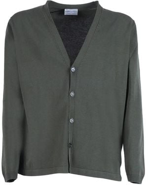 SETTEFILI CASHMERE Side-Slit V-Neck Cardigan - Black