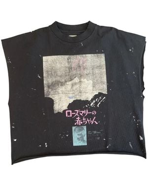 Astrum Graphic-Print Cut-Off T-Shirt - Black